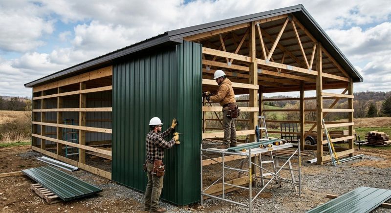 Metal Barn Siding Installation in Barrow County, GA