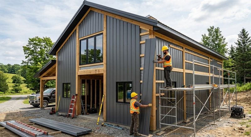 Metal Barn Siding Installation in Barrow County, GA
